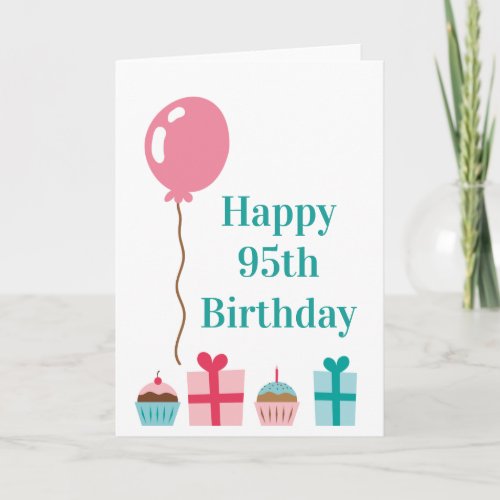 Happy 95th Birthday blank Card