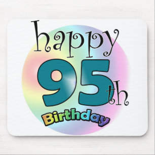 Happy 95th birthday (blauw) mouse pad