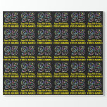 [ Thumbnail: Happy 95th Birthday, Fun Colorful Stars Pattern 95 Wrapping Paper ]