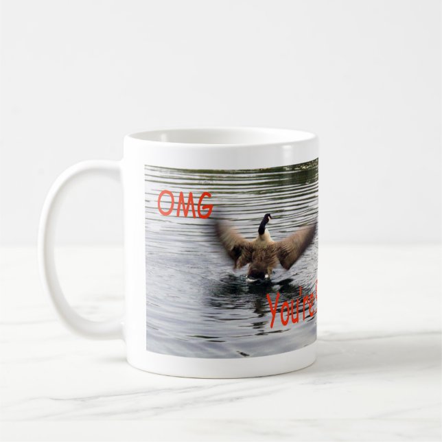 Happy 95th Birthday Goose flapping Coffee Mug (Left)