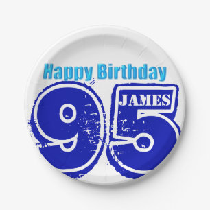 Happy 95th Birthday Personalized Paper Plates