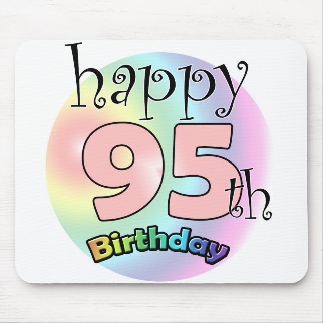 Happy 95th birthday (roze) mouse pad (Front)