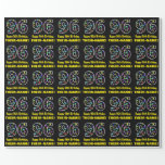 [ Thumbnail: Happy 96th Birthday, Fun Colorful Stars Pattern 96 Wrapping Paper ]