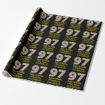 [ Thumbnail: Happy 97th Birthday & Merry Christmas, Custom Name Wrapping Paper ]