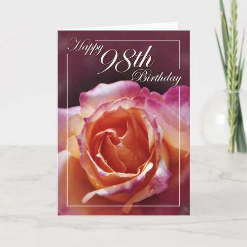 Happy 98th Birthday Card