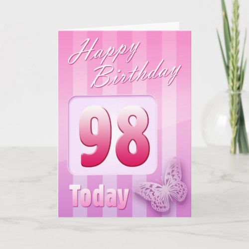 Happy 98th Birthday Grand Mother Great_Aunt Mum Card