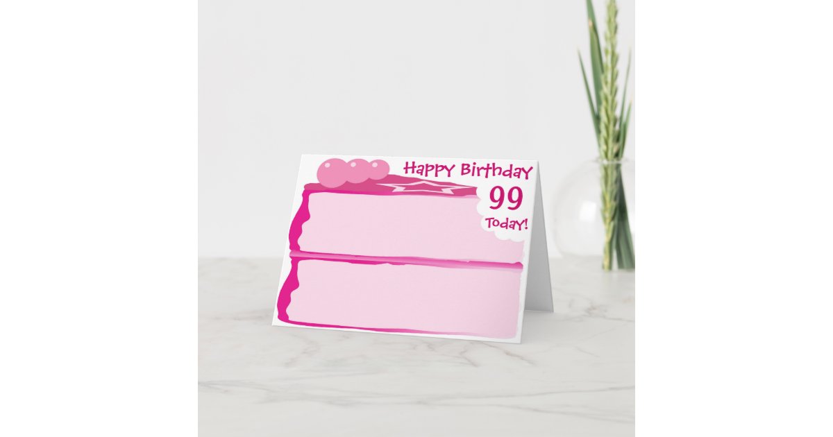 Happy 99th Birthday Card | Zazzle.com