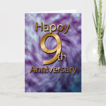 Happy 9th Anniversary (anniversary Card) Card by CBgreetingsndesigns at Zazzle