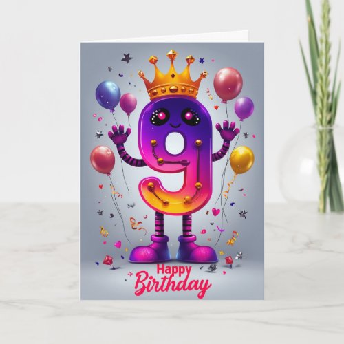 Happy 9th Birthday Card