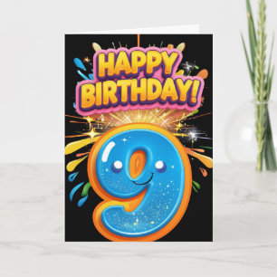 Happy 9th Birthday Card