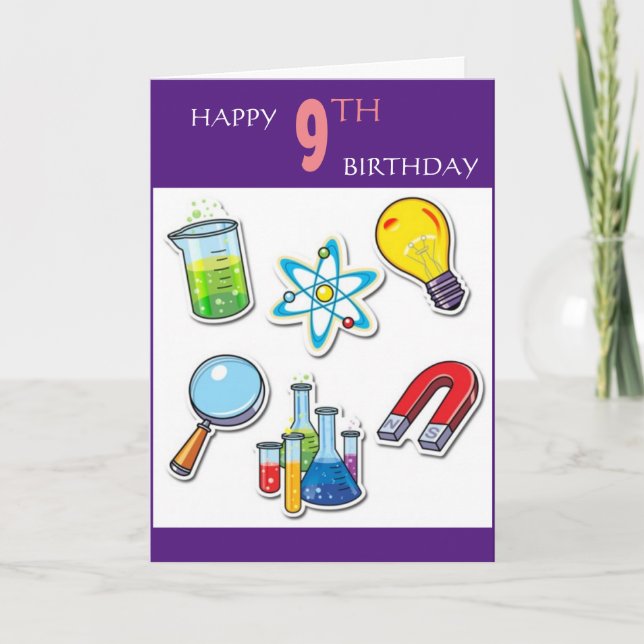 Happy 9th Birthday Card (Front)