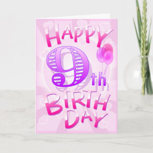 Happy 9th Birthday Card