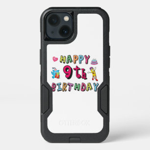 Happy 9th Birthday for 9 year old Kids B-day iPhone 13 Case