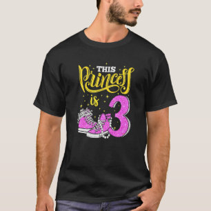 Happy 9th Birthday  For Girls Sneakers Crown Pearl T-Shirt