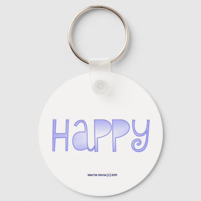 Happy - A Positive Word Keychain (Front)