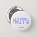 Happy - A Positive Word Pinback Button