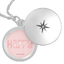 Happy - A Positive Word Silver Plated Necklace