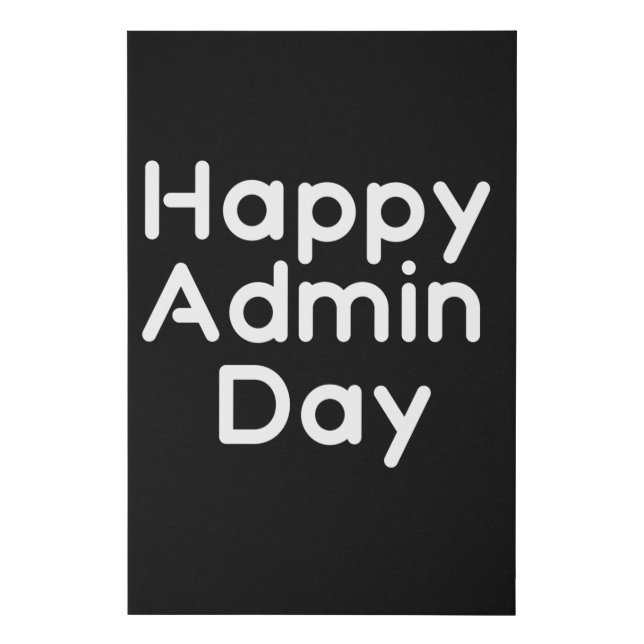 Happy Admin day. Administrative professionals day Faux Canvas Print (Front)