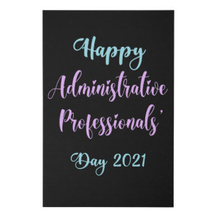 Happy Administrative professionals day 2021 admin Faux Canvas Print
