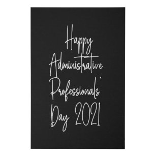 Happy Administrative professionals day 2021 admin Faux Canvas Print