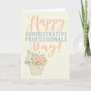 ADMINISTATIVE PROFESSIONAL'S DAY Typewriter Paper - Greeting Card W/  TRACKING