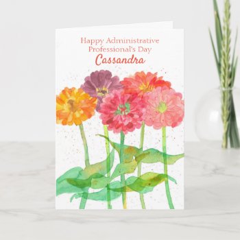 Happy Administrative Professional's Day Custom Card by CountryGarden at Zazzle