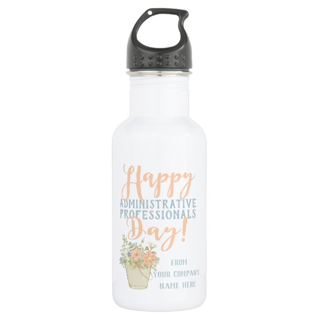 Happy Administrative Professional's Day Gift Stainless Steel Water Bottle (Front)