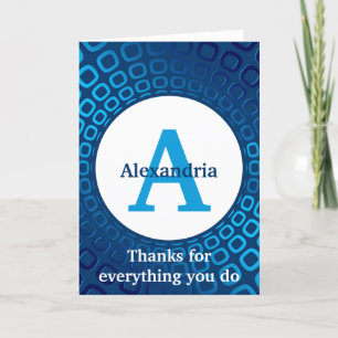 Happy administrative professional's day letterpress thank you card