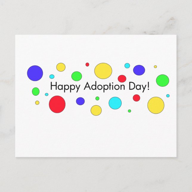 Happy Adoption Day Postcard (Front)