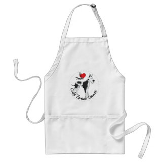 Happy Adorable Funny & Cute Great Dane Dog Adult Apron