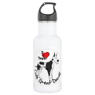 Happy Adorable Funny & Cute Great Dane Dog Stainless Steel Water Bottle