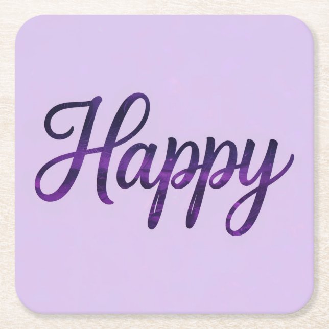 Happy Affirmation Coaster Set (Front)