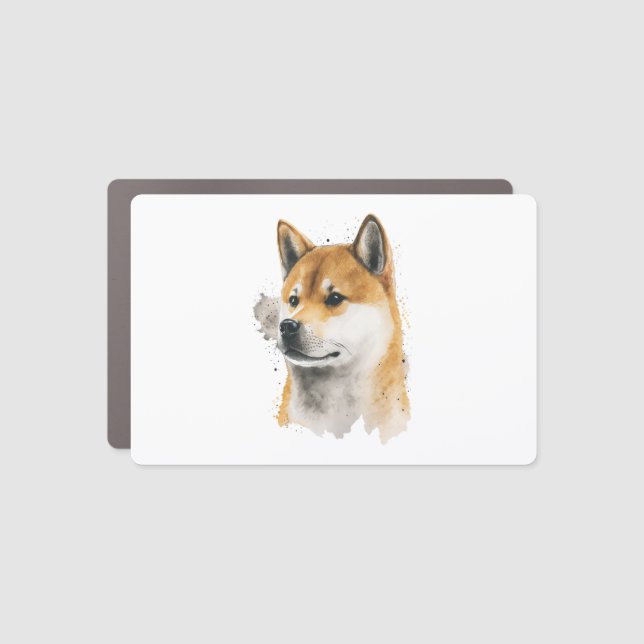 Happy Akita Dog  Car Magnet (Front)