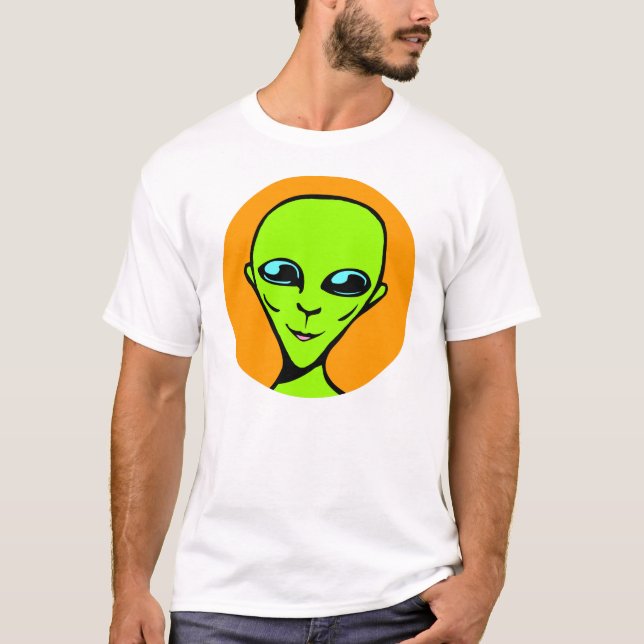 Happy Alien/ET (Round design) T-Shirt (Front)