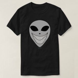 Happy Alien Smile Teeth Cosmic Science Fiction T-Shirt
