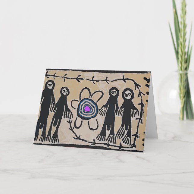 Happy Aliens Holiday Card (Front)