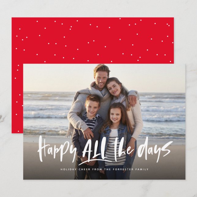 Happy all the days holiday photo card (Front/Back)