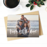 Happy all the days holiday photo card<br><div class="desc">Happy ALL the days! When you're sending holiday cheer to last all year, this card is perfect for you. With a fun play on "happy holidays" with the wording "happy all the days, " this one-photo horizontal card features playful text in white along with a place for your custom greeting....</div>