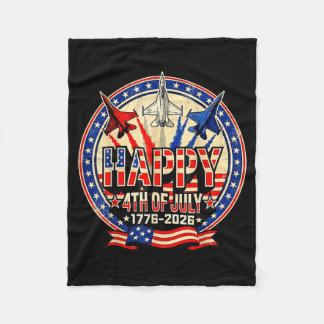 Happy american 1776 2026 usa patrioctic 4th of jul fleece blanket