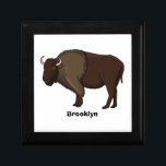 Happy American bison buffalo illustration Gift Box<br><div class="desc">A happy bison in vector illustration style.</div>