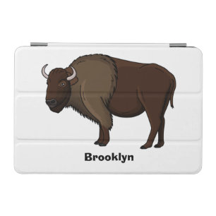 Happy American bison buffalo illustration iPad Mini Cover