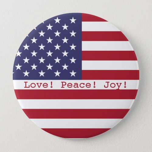 Happy American USA Flag 4th of July Personalize Button