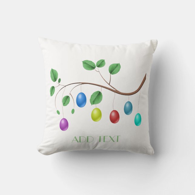 Happy and blessed Easter Throw Pillow (Front)