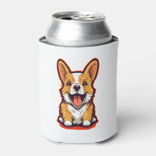 Happy and Cute Corgi - Adorable Design for Dog Lov Can Cooler