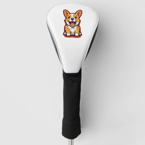Happy and Cute Corgi _ Adorable Design for Dog Lov Golf Head Cover