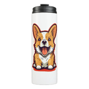 Happy and Cute Corgi - Adorable Design for Dog Lov Thermal Tumbler