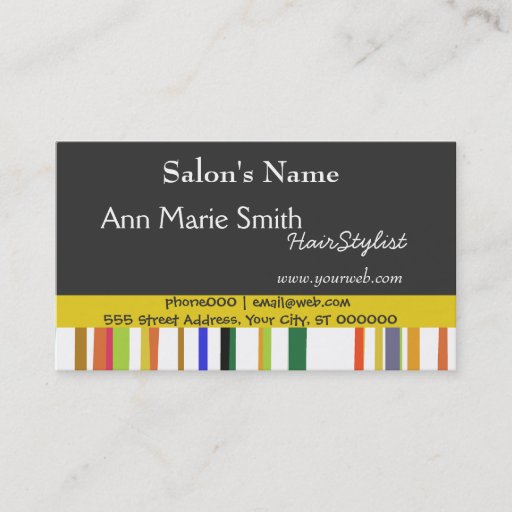 Customizable Salon  Barber Appointment Business Cards