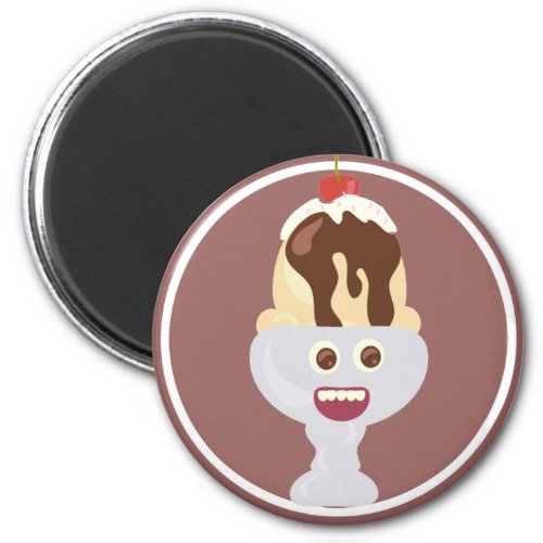 Happy and Cute Sundae Pal Magnet