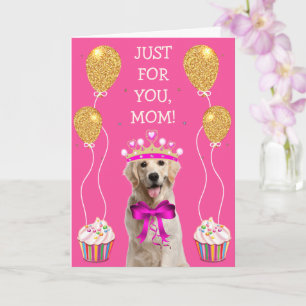 Happy And Cute Yellow Lab Mother's Day Card