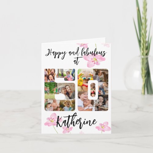 Happy and Fabulous 60th Birthday Multi Photo Card